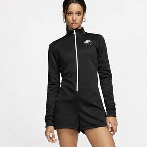 Nike Black Zippered Nike Air Long Sleeve Romper / jumpsuit guc